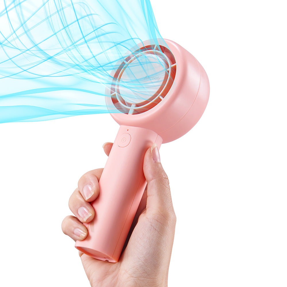 Aecooly PB01 İç Spiralli Çift Halka Hava Akışı Teknolojili 5 Kademeli Portatif Soğutucu El Fanı Bej