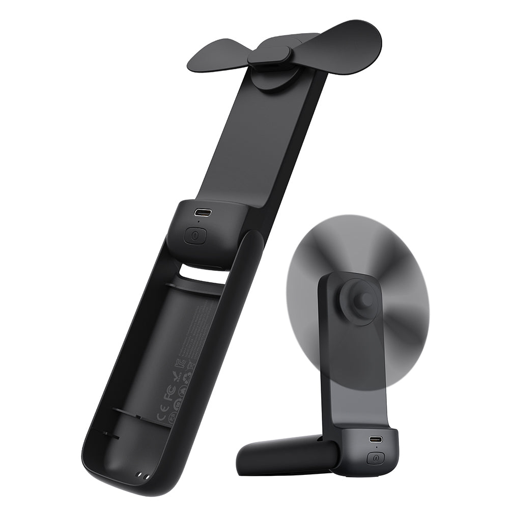 Aecooly PF01 Katlanabilen 3 Kademeli Portatif Soğutucu El Fanı Siyah