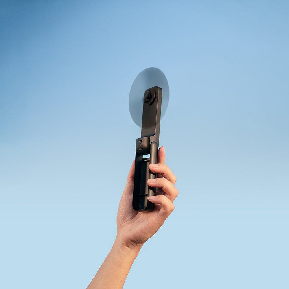 Aecooly PF01 Katlanabilen 3 Kademeli Portatif Soğutucu El Fanı Siyah