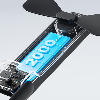 Aecooly PF01 Katlanabilen 3 Kademeli Portatif Soğutucu El Fanı Siyah