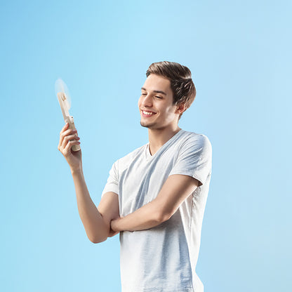 Aecooly PF01 Katlanabilen 3 Kademeli Portatif Soğutucu El Fanı Bej