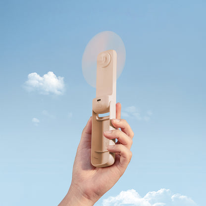 Aecooly PF01 Katlanabilen 3 Kademeli Portatif Soğutucu El Fanı Bej