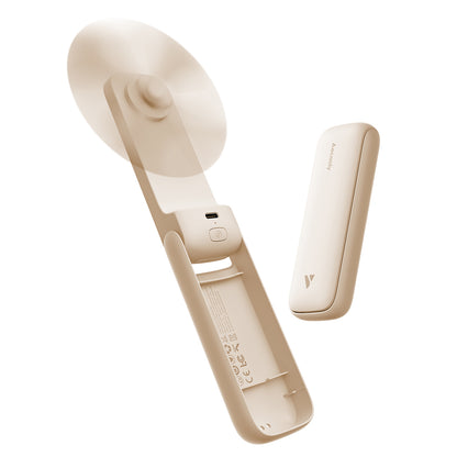 Aecooly PF01 Katlanabilen 3 Kademeli Portatif Soğutucu El Fanı Bej