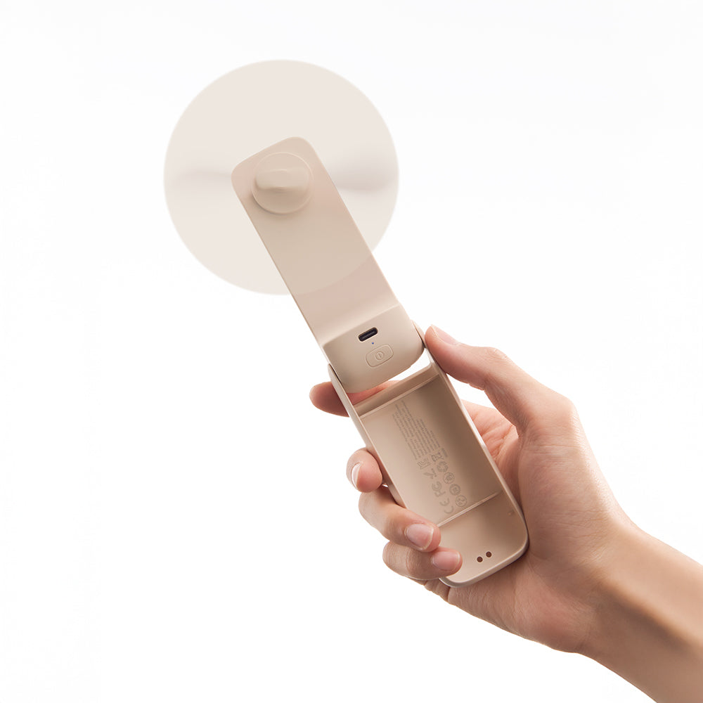 Aecooly PF01 Katlanabilen 3 Kademeli Portatif Soğutucu El Fanı Bej