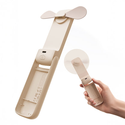 Aecooly PF01 Katlanabilen 3 Kademeli Portatif Soğutucu El Fanı Bej