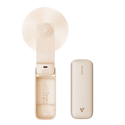 Aecooly PF01 Katlanabilen 3 Kademeli Portatif Soğutucu El Fanı Bej