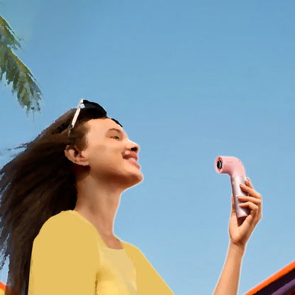 Aecooly PH01 Aero Pro Serisi Dijital LED Göstergeli Portatif Soğutucu El Fanı Siyah