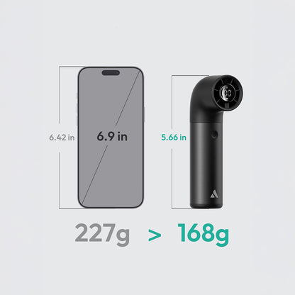 Aecooly PH01 Aero Pro Serisi Dijital LED Göstergeli Portatif Soğutucu El Fanı Siyah