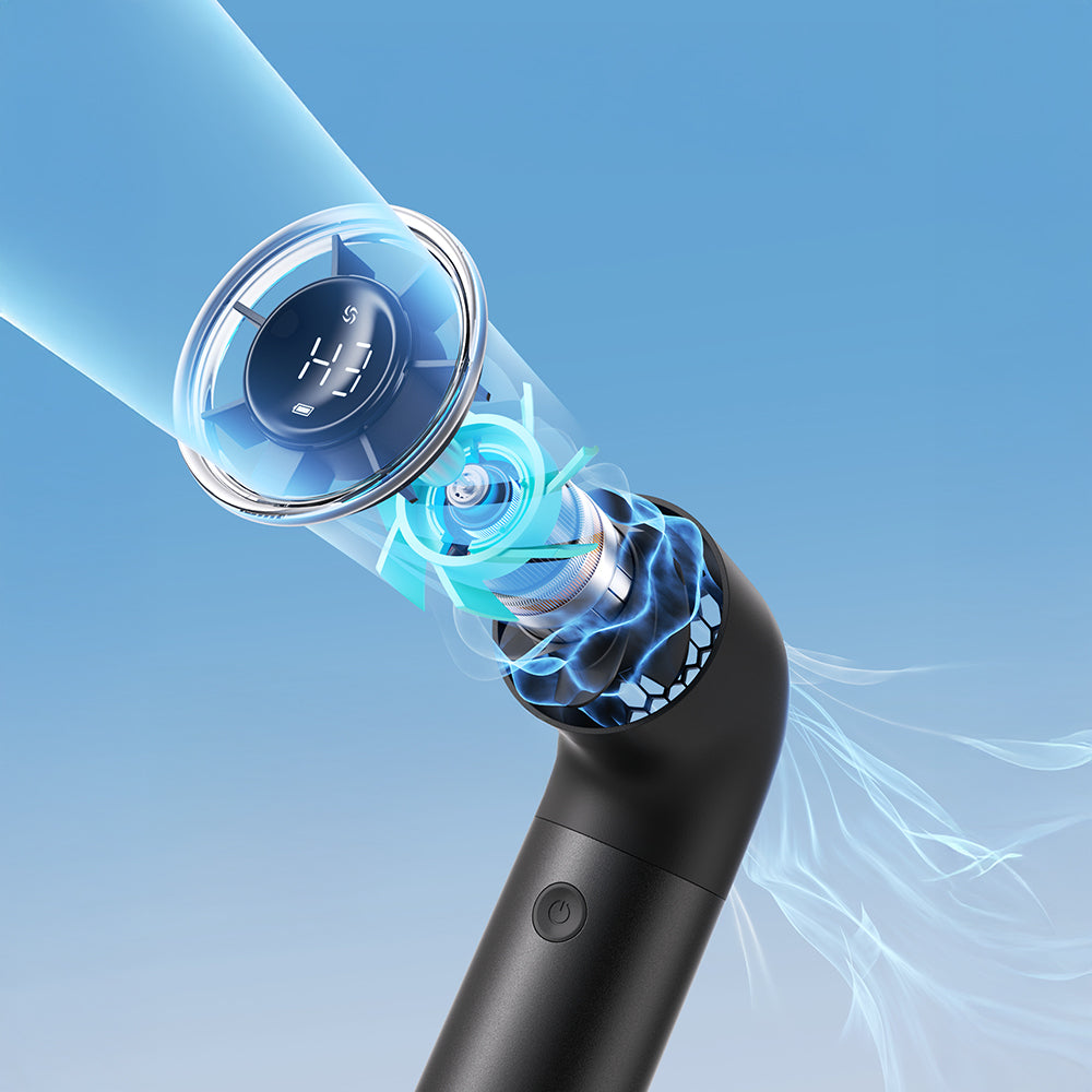 Aecooly PH01 Aero Pro Serisi Dijital LED Göstergeli Portatif Soğutucu El Fanı Gri