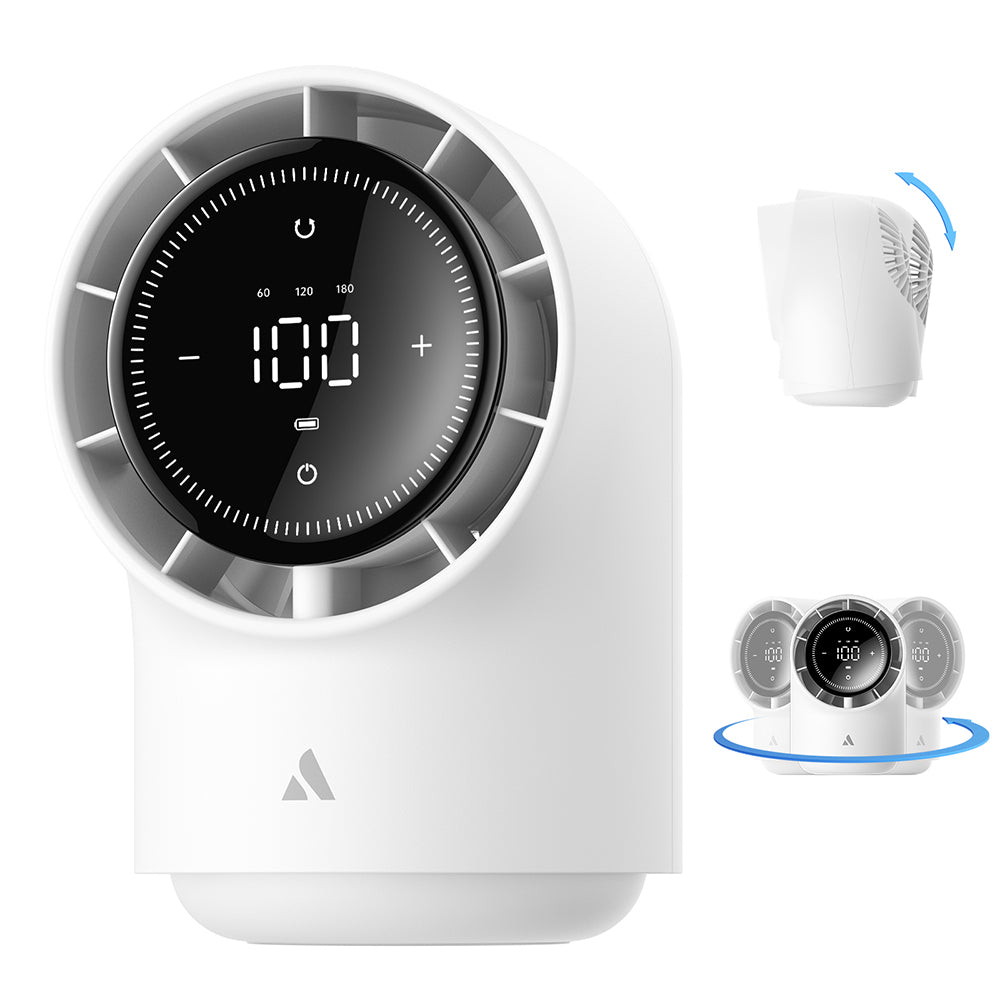 Aecooly TB01 Dijital LED Göstergeli Portatif Soğutucu Masa Fanı Beyaz