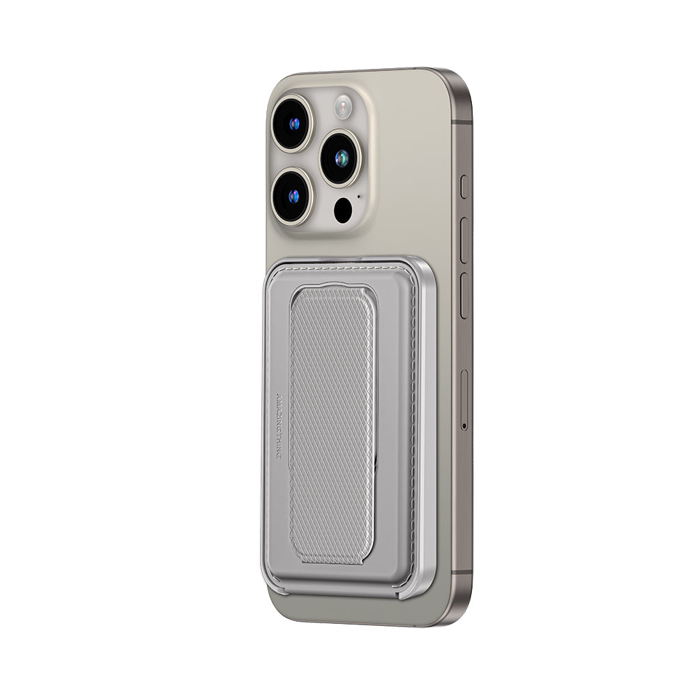 Amazingthing Glamour Link Fonksiyonel Çok Yönlü Grip Standlı Magnetik Kartlık Gri