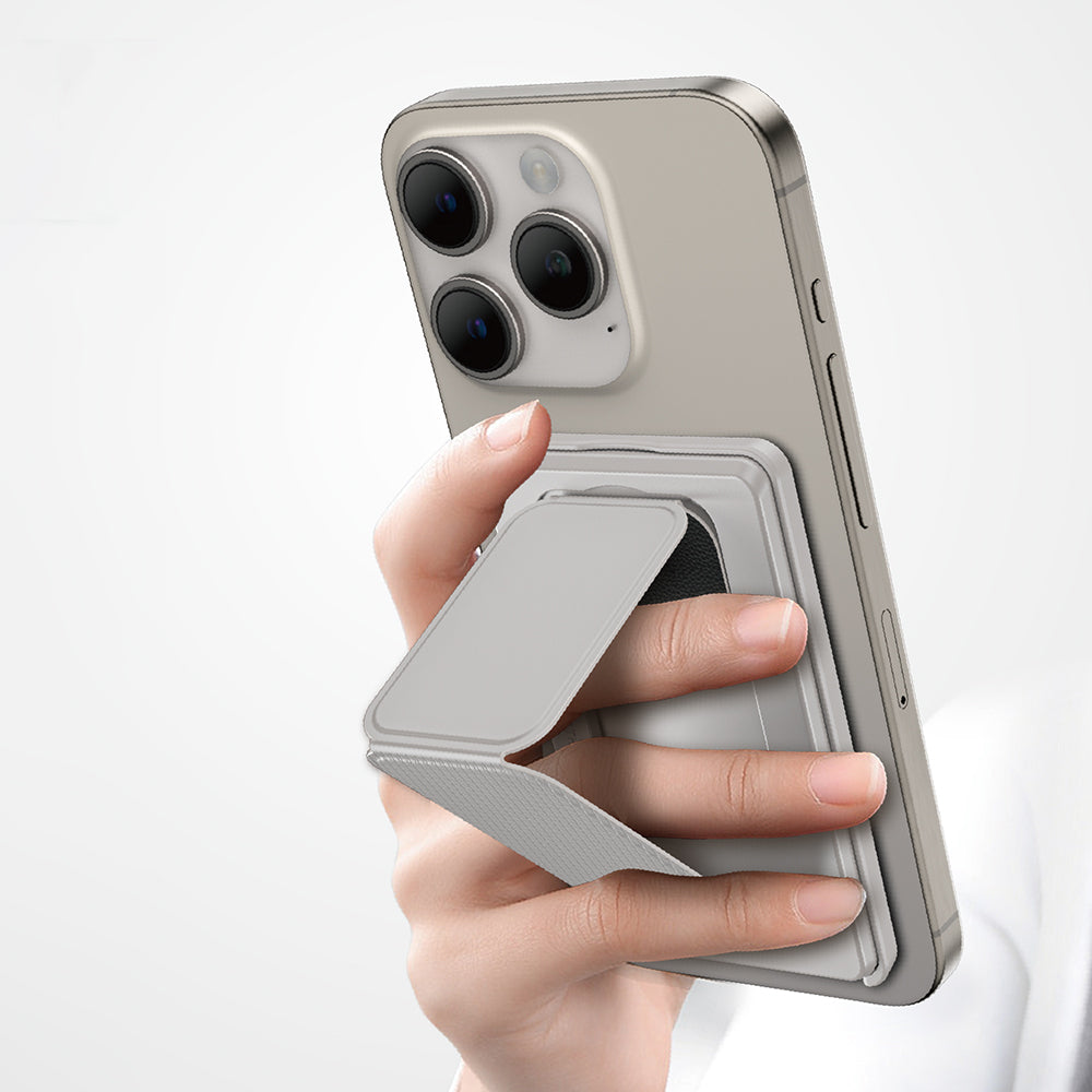 Amazingthing Glamour Link Fonksiyonel Çok Yönlü Grip Standlı Magnetik Kartlık Gri