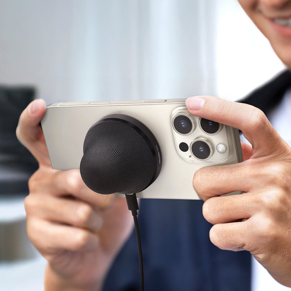 Amazingthing MagPlay Pocket Wireless Şarj Destekli Mini Bluetooth Speaker Hoparlör v5.4 Siyah