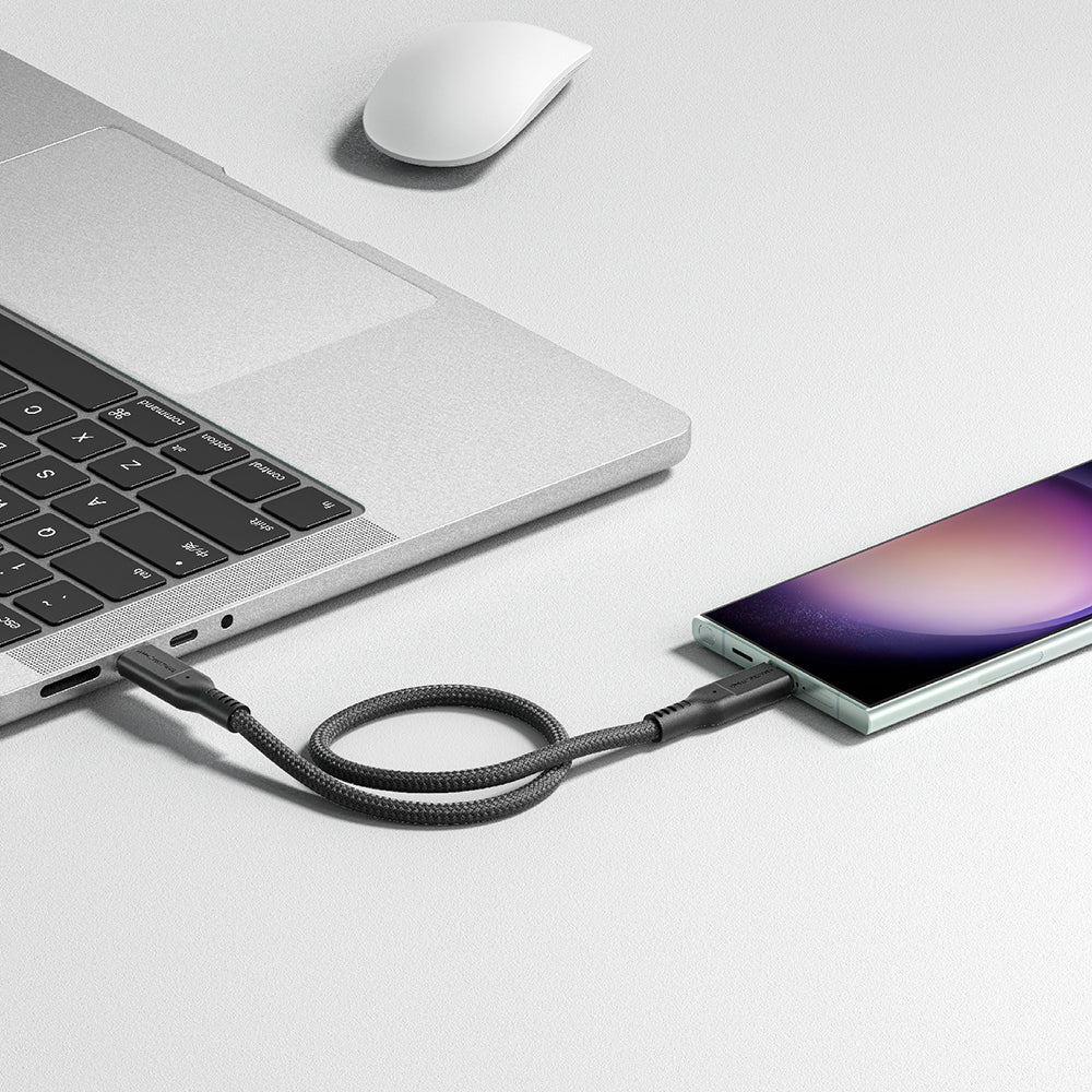 Amazingthing Thunder Pro USB3.2 Gen2 PD3.1 Port Korumalı Type-C to Type-C Kablo 120cm 240W 4K@60Hz Gri