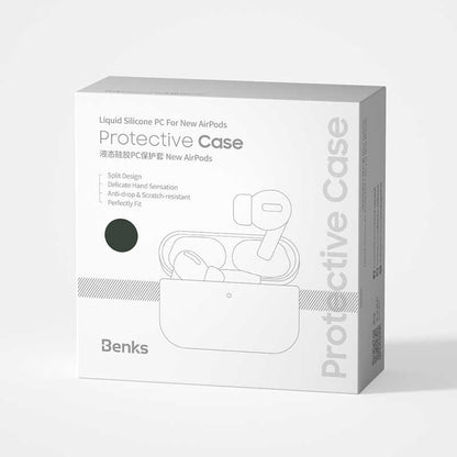 Apple Airpods 3 Kılıf Benks Liquid Silikon PC Kapak Gri