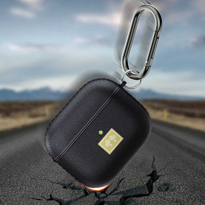 Apple Airpods 3. Nesil Kılıf Deri Görünümlü Askı Aparatlı Wlons Kılıf Lacivert