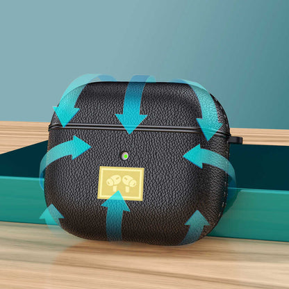 Apple Airpods 3. Nesil Kılıf Deri Görünümlü Askı Aparatlı Wlons Kılıf Lacivert