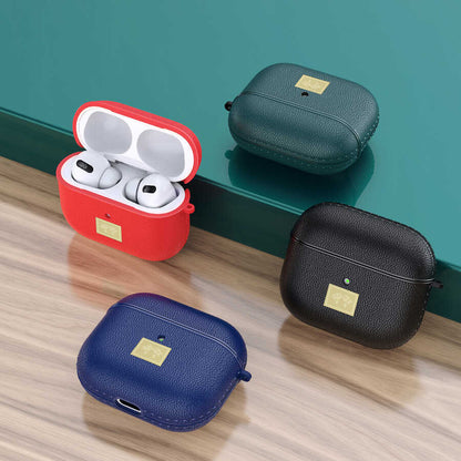 Apple Airpods 3. Nesil Kılıf Deri Görünümlü Askı Aparatlı Wlons Kılıf Lacivert