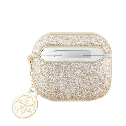 Apple Airpods 3. Nesil Kılıf GUESS Glitter 4G Charm Kapak Gold