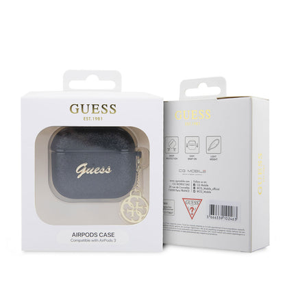 Apple Airpods 3. Nesil Kılıf GUESS Glitter 4G Charm Kapak Gold