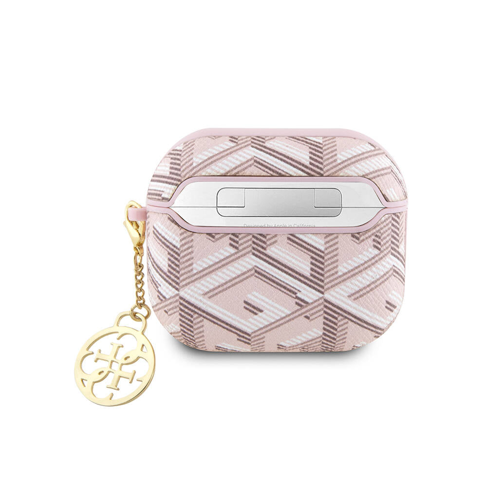 Apple Airpods 3. Nesil Kılıf Guess Orjinal Lisanslı G Cube Desenli 4G Süs Zincirli Kapak Siyah