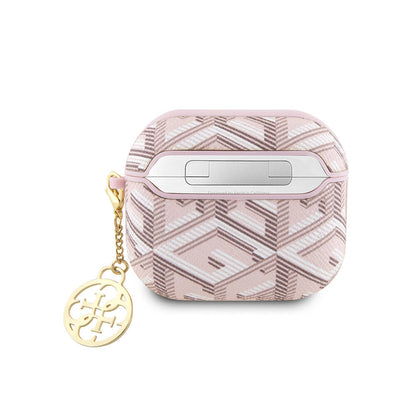 Apple Airpods 3. Nesil Kılıf Guess Orjinal Lisanslı G Cube Desenli 4G Süs Zincirli Kapak Siyah