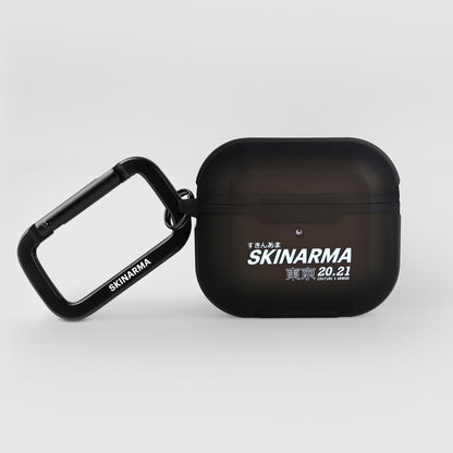 Apple Airpods 3. Nesil Kılıf SkinArma Transparan Mat Tasarım Kinzoku Kılıf Siyah