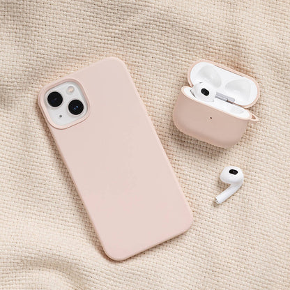 Apple Airpods 3. Nesil Kılıf Yumuşak Dokunuşlu Likit Silikon Tasarımlı Lisanslı Switcheasy Skin Kapak Pembe