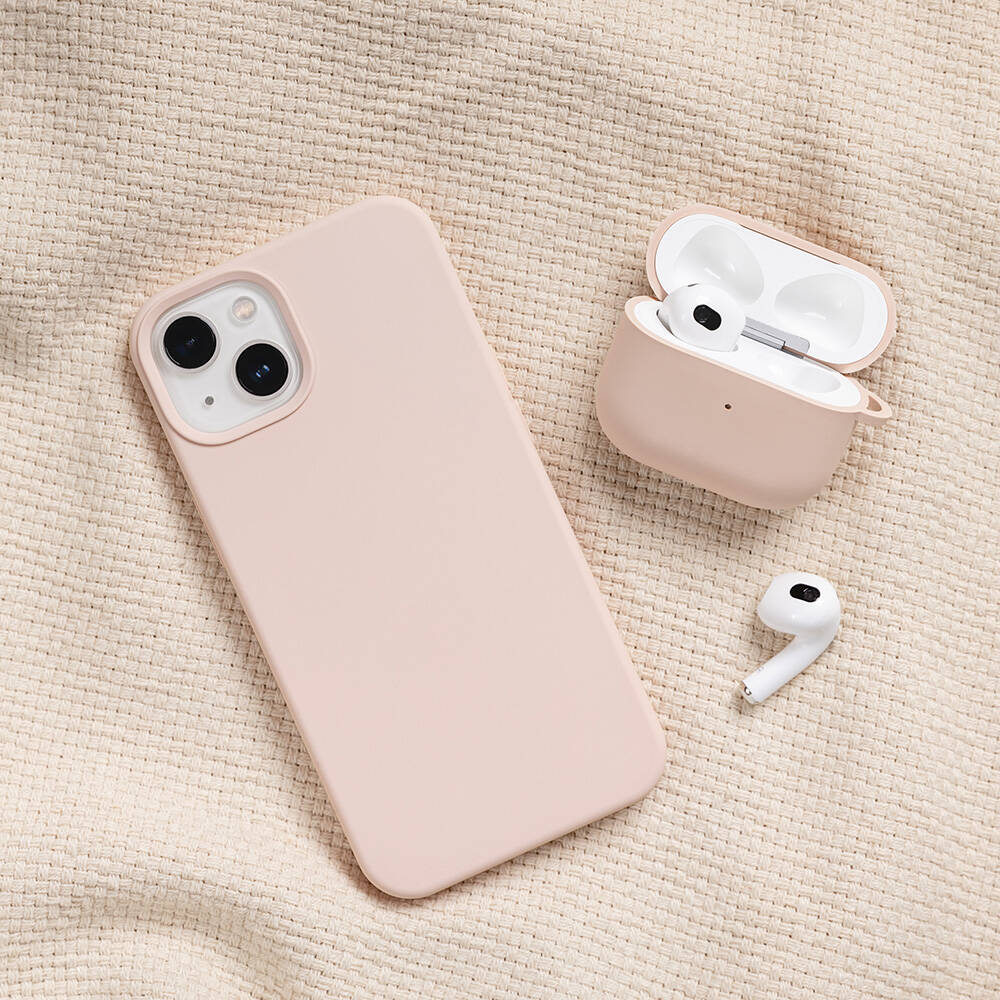 Apple Airpods 3. Nesil Kılıf Yumuşak Dokunuşlu Likit Silikon Tasarımlı Lisanslı Switcheasy Skin Kapak Siyah