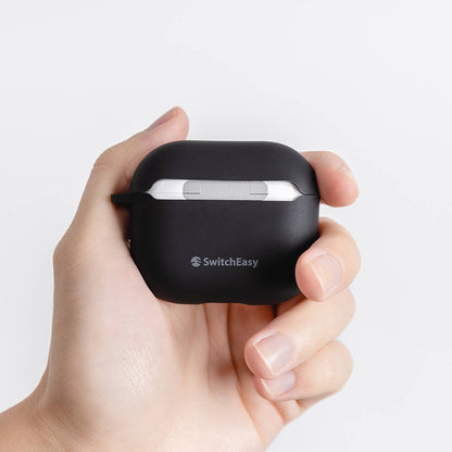 Apple Airpods 3. Nesil Kılıf Yumuşak Dokunuşlu Likit Silikon Tasarımlı Lisanslı Switcheasy Skin Kapak Pembe