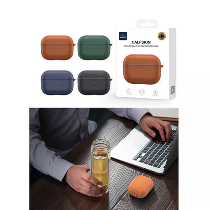 Apple Airpods 3.Nesil Kılıf Wiwu Calfskin Kılıf Siyah