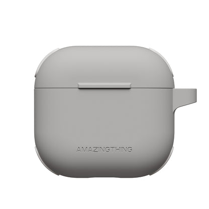 Apple Airpods 4 Amazingthing Airbag Köşe Tasarımlı Omni Serisi Silikon Kapak Gri
