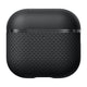 Apple Airpods 4 Kılıf 1500D Aramid Fiber Pitaka Ultra-Slim Classic Serisi Black-Grey Twill Kapak Siyah-Gri