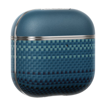 Apple Airpods 4 Kılıf Aramid Fiber Pitaka Tactile Woven Sunset-Moonrise Serisi Kapak Kahverengi