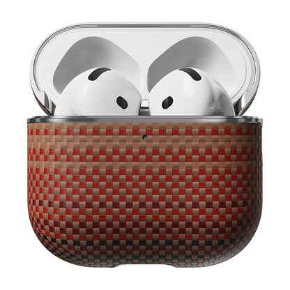 Apple Airpods 4 Kılıf Aramid Fiber Pitaka Tactile Woven Sunset-Moonrise Serisi Kapak Mavi