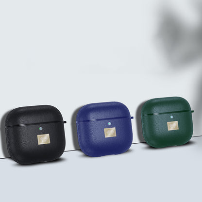 Apple Airpods 4 Kılıf Deri Görünümlü Askı Aparatlı Wlons Kılıf Koyu Yeşil