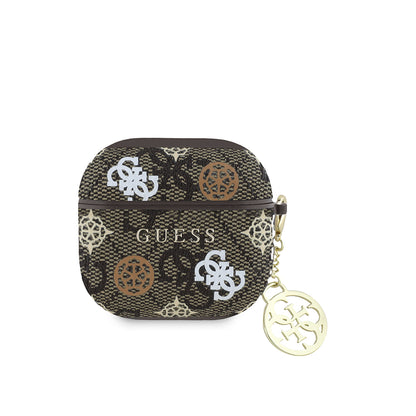 Apple Airpods 4 Kılıf Guess Orjinal Lisanslı 4G Desenli Yazı Logolu Peony Kapak Pembe