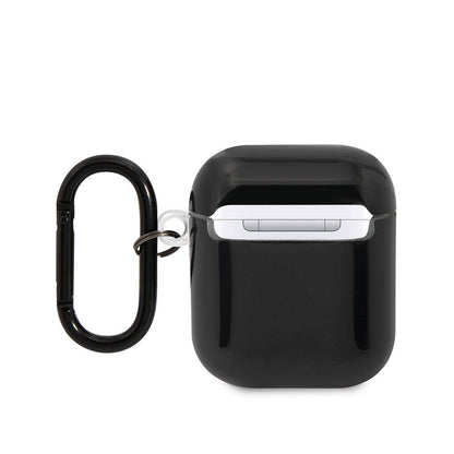 Apple Airpods Kılıf BMW Orjinal Lisanslı Çoklu Renkli Çizgili Çift IMD Baskı Logolu Kapak Siyah