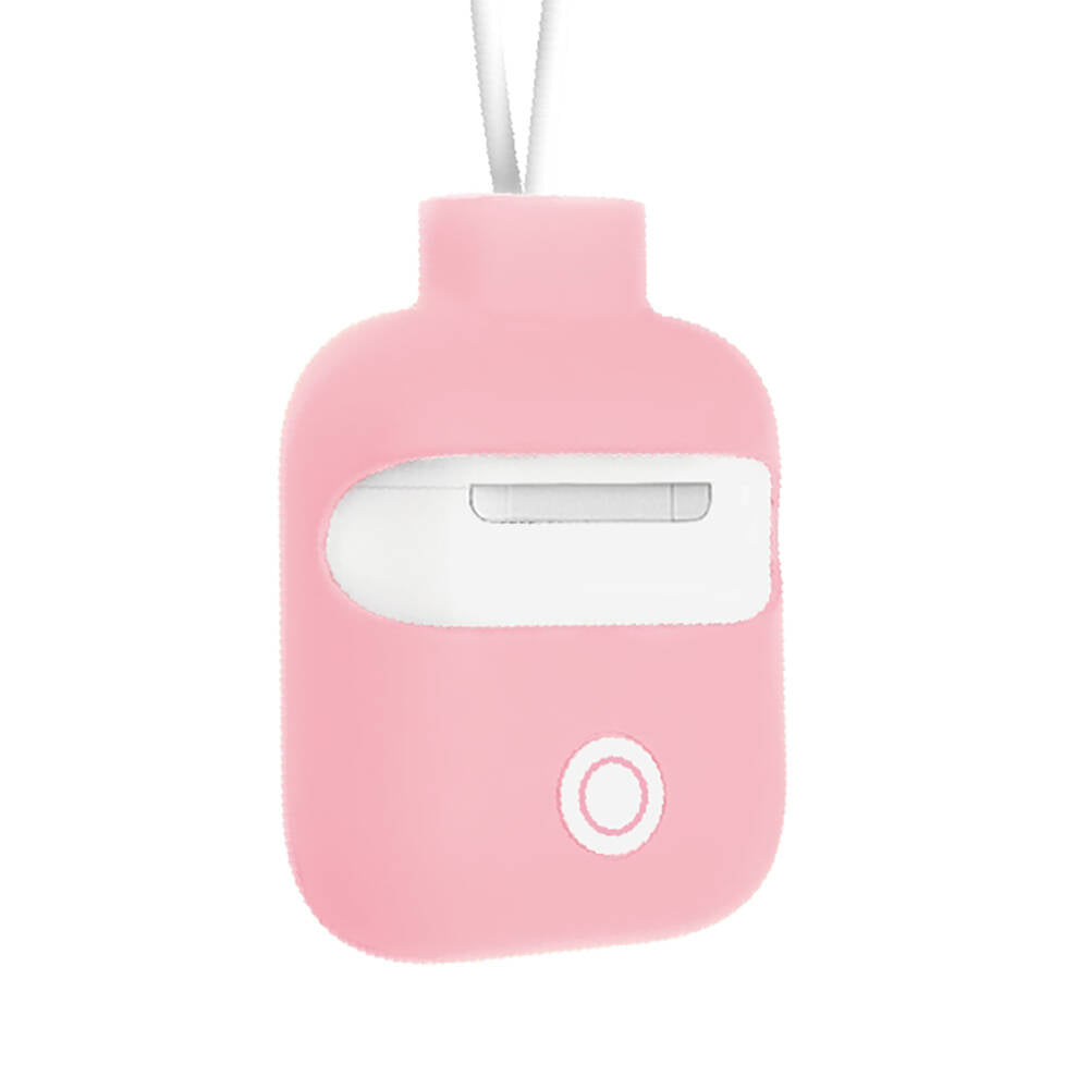 Apple Airpods Kılıf Boyun Askılı Jelly Bean Tasarımlı Lisanslı Switcheasy ColorBuddy Kapak Pembe