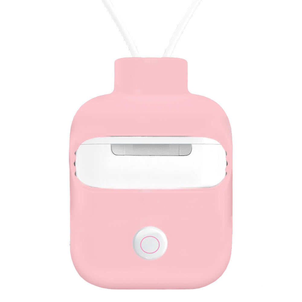 Apple Airpods Kılıf Boyun Askılı Jelly Bean Tasarımlı Lisanslı Switcheasy ColorBuddy Kapak Pembe