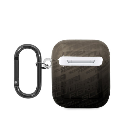 Apple Airpods Kılıf Ferrari Orjinal Lisanslı IML Baskılı Klasik Logolu SF Desenli TPU Kılıf Kırmızı