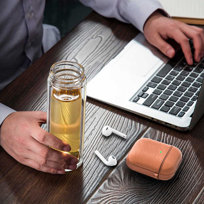 Apple Airpods Kılıf Wiwu Calfskin Kılıf Siyah