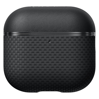 Apple Airpods Pro 2 Kılıf 1500D Aramid Fiber Pitaka Ultra-Slim Classic Serisi Black-Grey Twill Kapak Siyah-Gri