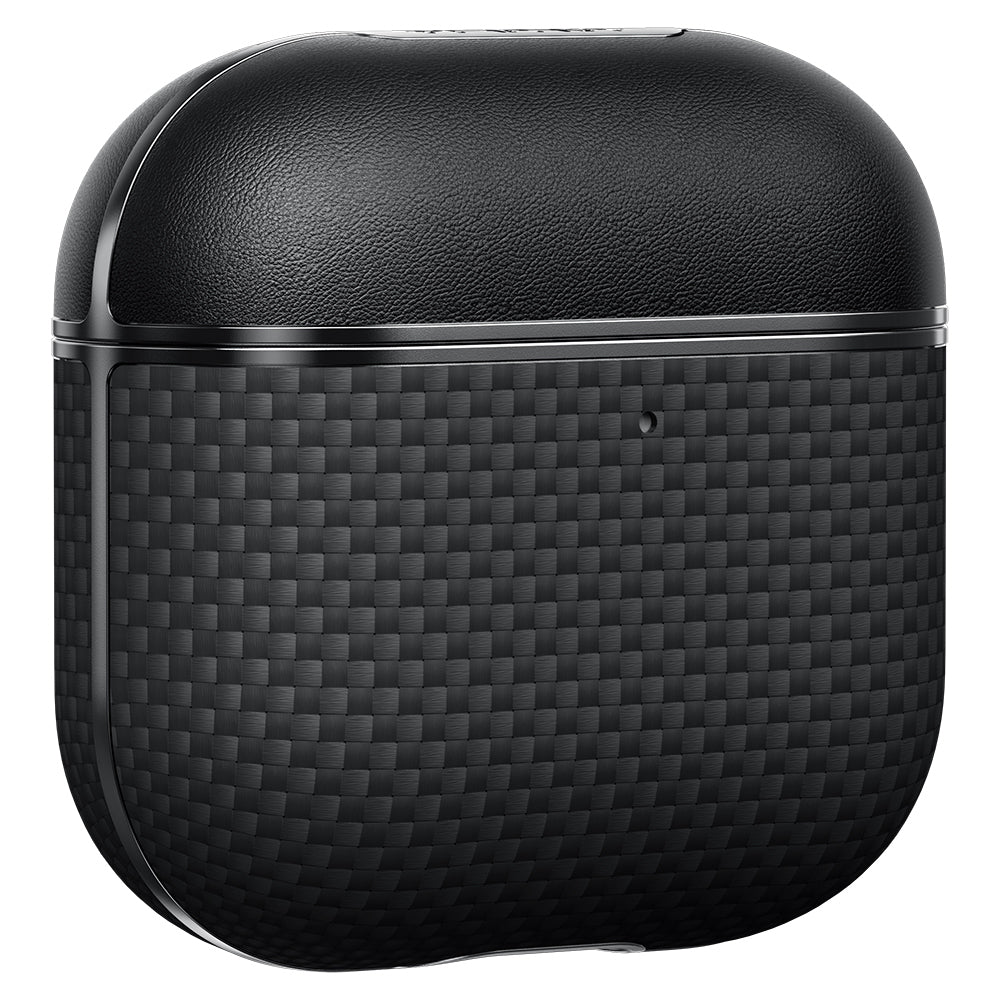 Apple Airpods Pro 2 Kılıf 1500D Aramid Fiber Pitaka Ultra-Slim Classic Serisi Black-Grey Twill Kapak Siyah-Gri