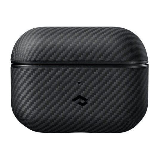 Apple Airpods Pro 2 Kılıf 600D Aramid Fiber Pitaka Classic Serisi Black-Grey Twill Kılıf Siyah-Gri