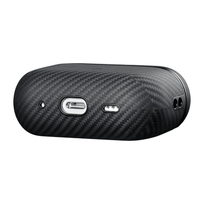 Apple Airpods Pro 2 Kılıf 600D Aramid Fiber Pitaka Classic Serisi Black-Grey Twill Kılıf Siyah-Gri