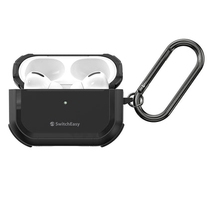 Apple Airpods Pro 2 Kılıf Airbag Korumalı Ultra Sağlam Lisanslı Switcheasy Defender Kapak Siyah