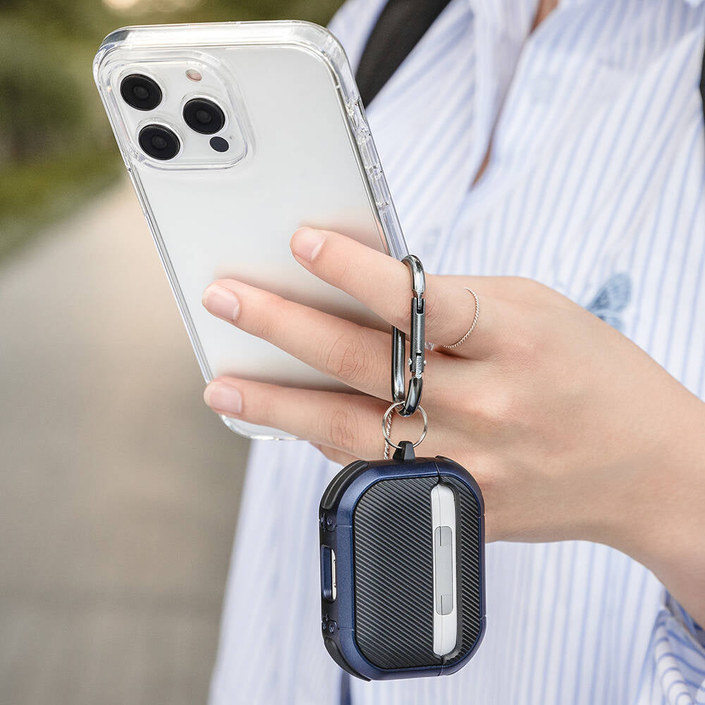 Apple Airpods Pro 2 Kılıf Airbag Korumalı Ultra Sağlam Lisanslı Switcheasy Defender Kapak Siyah