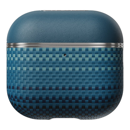 Apple Airpods Pro 2 Kılıf Aramid Fiber Pitaka Tactile Woven Sunset-Moonrise Serisi Kapak Mavi