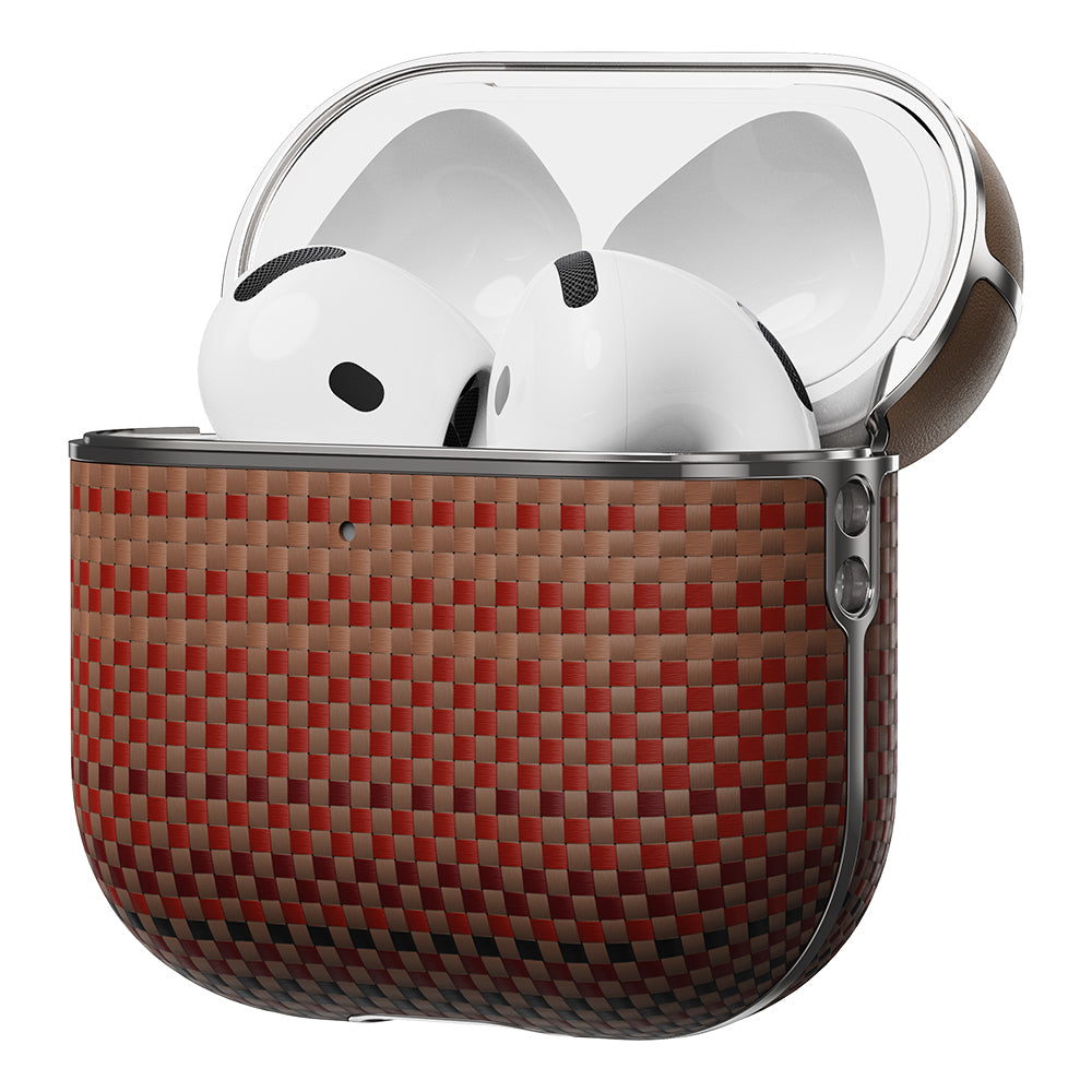 Apple Airpods Pro 2 Kılıf Aramid Fiber Pitaka Tactile Woven Sunset-Moonrise Serisi Kapak Mavi